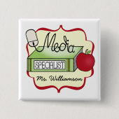 学校媒体の専門家 缶バッジ (正面)