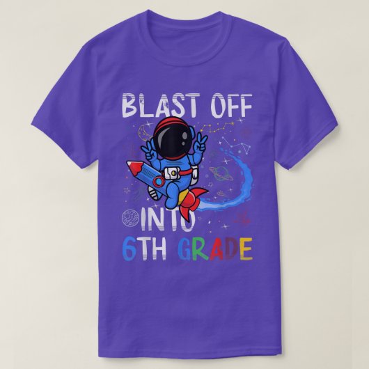 学校宇宙の6年生の初日に爆破する Tシャツ (デザイン正面)