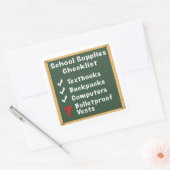 学校安全用品チェックリスト スクエアシール (封筒)
