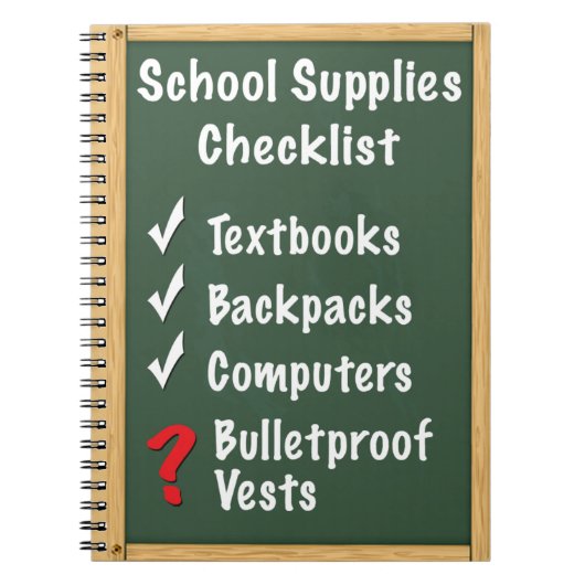 学校安全用品チェックリスト ノートブック (正面)