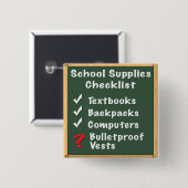 学校安全用品チェックリスト 缶バッジ (正面&裏面)
