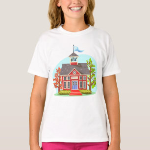 学校建物女子Tシャツ Tシャツ