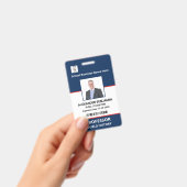 学校従業員フォトバーコード名カスタム バッジ (手持ち)