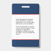 学校従業員フォトバーコード名カスタム バッジ (裏面)