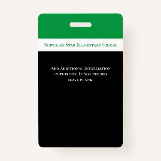 学校従業員緑のスタッフ写真ID先生バッジ バッジ (裏面)
