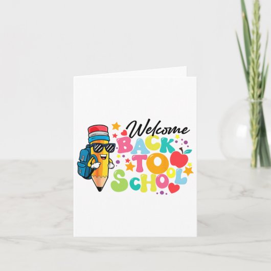 学校復帰おめでとう ユニークな教師の愛 カード (正面)
