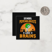 学校心理士が愛する脳のハロウィン・コスチューム ノートカード (正面/裏面インサイチュ)