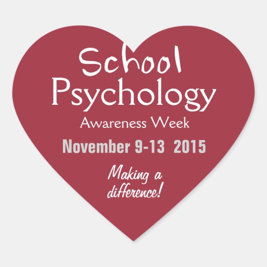 学校心理学お祝い2015シール ハートシール (正面)
