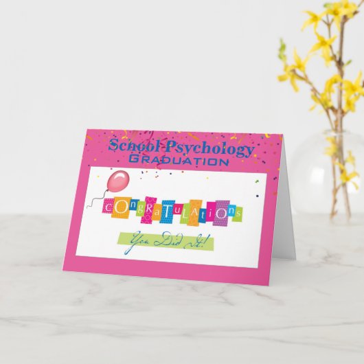 学校心理学の卒業カード カード (黄色い花)