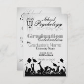 学校心理学の卒業生のパーティの招待状 招待状 (正面/裏面)