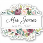 学校心理学ギフト シール (正面)