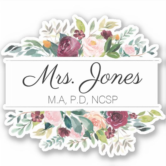 学校心理学ギフト シール (正面)