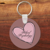 学校心理学ハートキーチェーン キーホルダー (正面)
