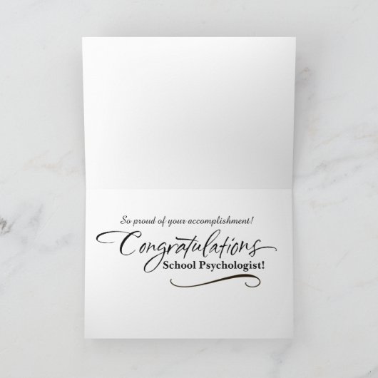 学校心理学卒業カード カード (内部)