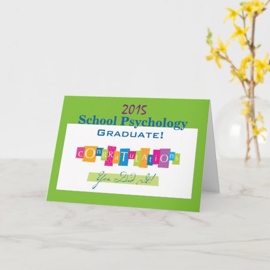 学校心理学卒業カード カード (黄色い花)