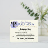 学校心理学卒業発表はがき インビテーションポストカード (スタンド正面)