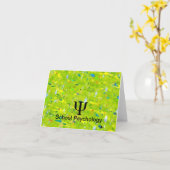 学校心理学抽象芸術ノートカード カード (黄色い花)