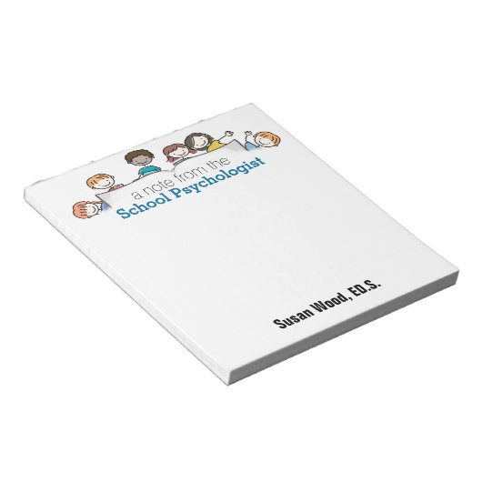 学校心理学者のメモカスタム帳 ノートパッド (アングル)