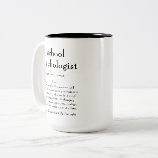 学校心理学者の定義ありがとうギフト ツートーンマグカップ (正面左)