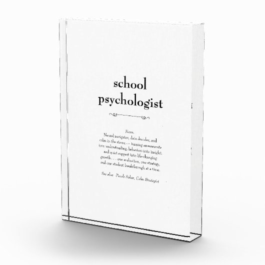 学校心理学者の定義ありがとうギフト フォトブロック (右)