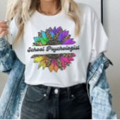 学校心理学者の職業レインボーヒマワリ Tシャツ