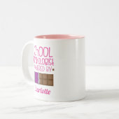 学校心理学者の贈パーソナライズされたり物 ツートーンマグカップ (正面左)