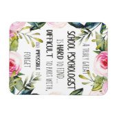 学校心理学者への感謝ギフト マグネット (横)