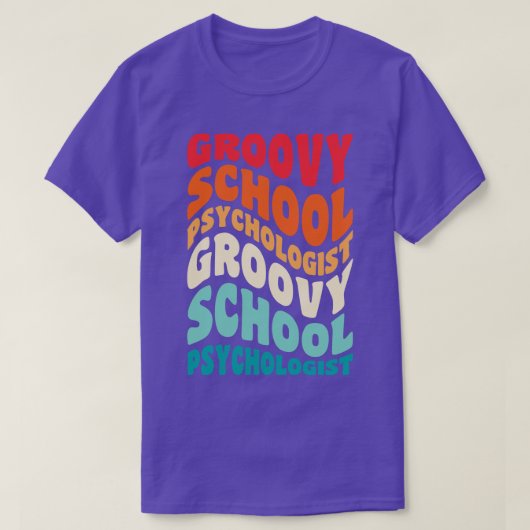 学校心理学者ヴィンテージレトロ60s 70s 80s Vibe Tシャツ (デザイン正面)