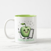 学校感動的デザイン子供へ ツートーンマグカップ (左)