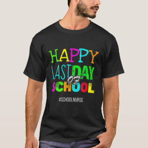 学校感謝おもしろい学校の最終日 Tシャツ