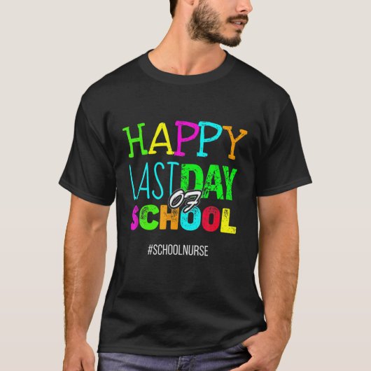 学校感謝おもしろい学校の最終日 Tシャツ (正面)