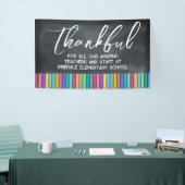 学校感謝スタッフ先生感謝 横断幕 (トレードショー)