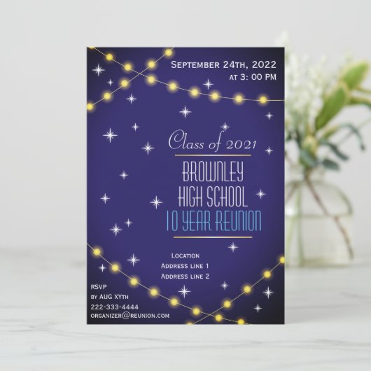 学校懇親会の招待 招待状 (スタンド正面)