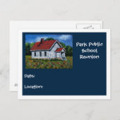 学校懇親会の郵便はがき インビテーションポストカード (正面/裏面)