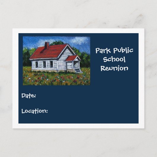 学校懇親会の郵便はがき インビテーションポストカード (正面)