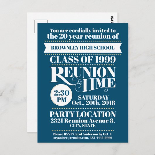 学校懇親会デザインはがき ポストカード (正面/裏面)