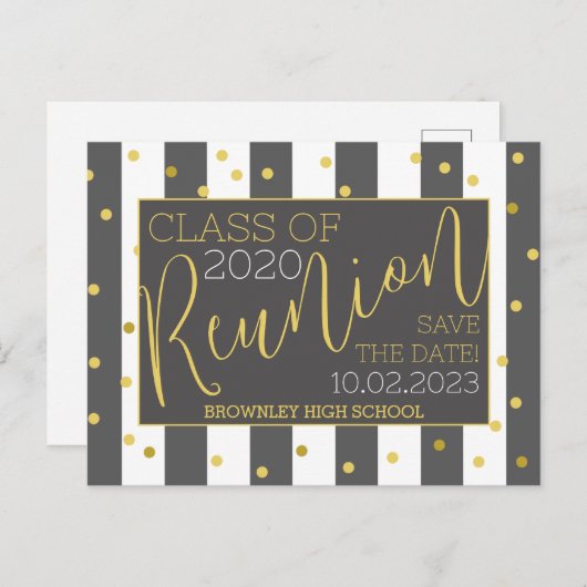 学校懇親会デザイン招待状はがき ポストカード (正面/裏面)