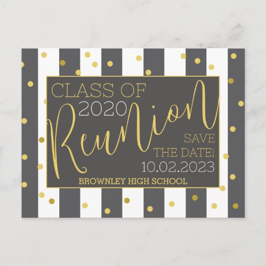 学校懇親会デザイン招待状はがき ポストカード (正面)