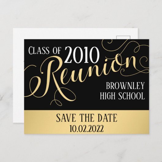 学校懇親会デザイン招待状 ポストカード (正面/裏面)