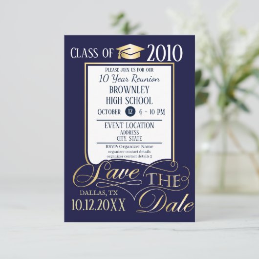 学校懇親会デザイン招待状 招待状 (スタンド正面)