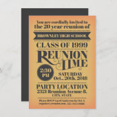 学校懇親会デザイン。 招待状 (正面/裏面)