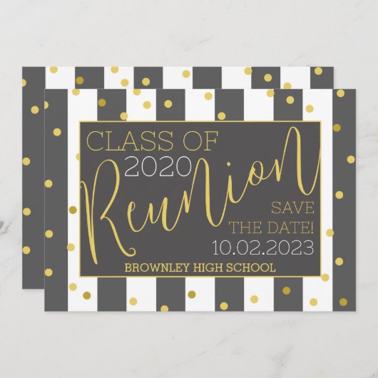 学校懇親会デザイン 招待状 (正面/裏面)