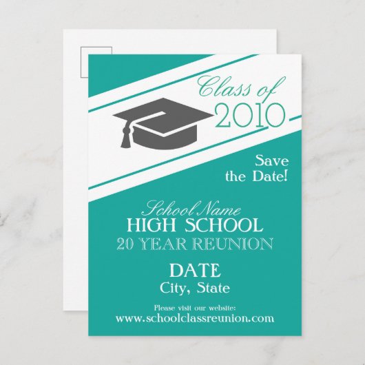 学校懇親会デザイン 案内ポストカード (正面/裏面)