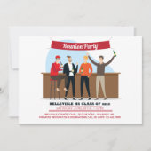 学校懇親会パーティの招待状 招待状 (正面)