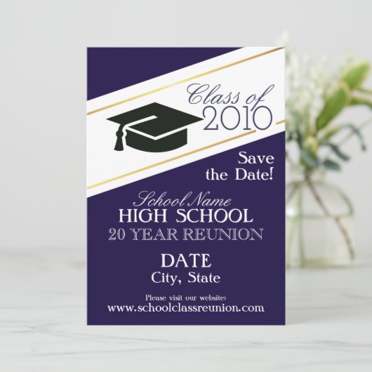 学校懇親会招待状 セーブザデート (スタンド正面)