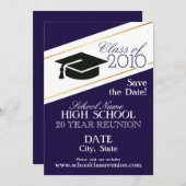 学校懇親会招待状 セーブザデート (正面/裏面)