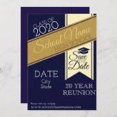 学校懇親会招待状 セーブザデート (正面/裏面)