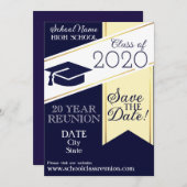 学校懇親会招待状 セーブザデート (正面/裏面)