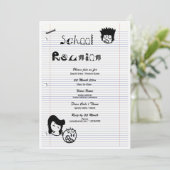 「学校懇親会」「新学期」おもしろいパーティー 招待状 (スタンド正面)