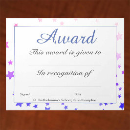 学校成績表彰の離脱紙 ノートパッド